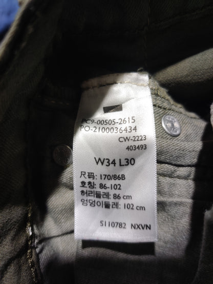 Levi's 505 Men Green Cotton Jeans