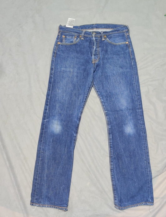 Levi's 501 Men Blue Cotton Jeans M
