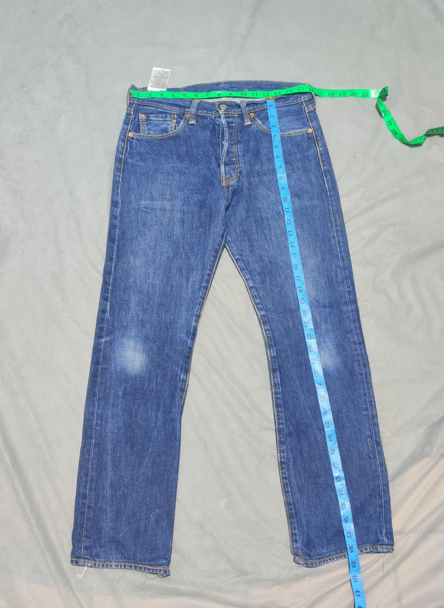 Levi's 501 Men Blue Cotton Jeans