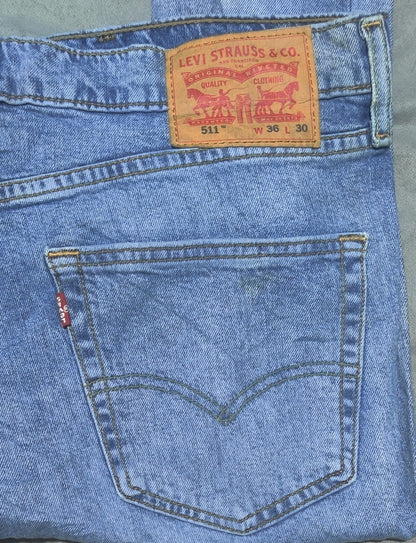 Levi's 511 Men Blue Denim Jeans L