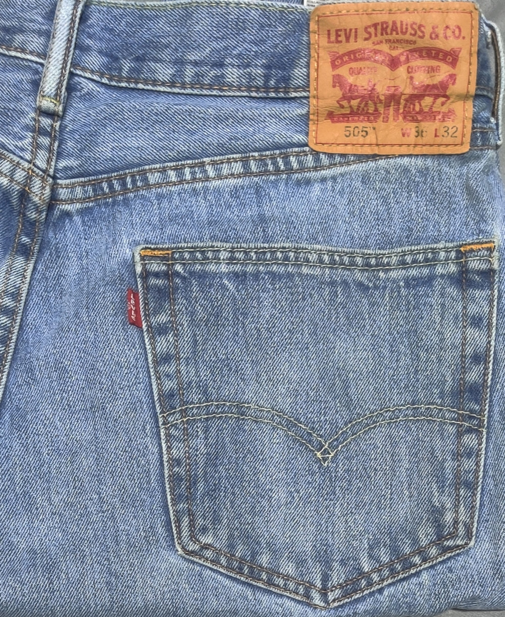 Levi's 505 Men Blue Denim Jeans L