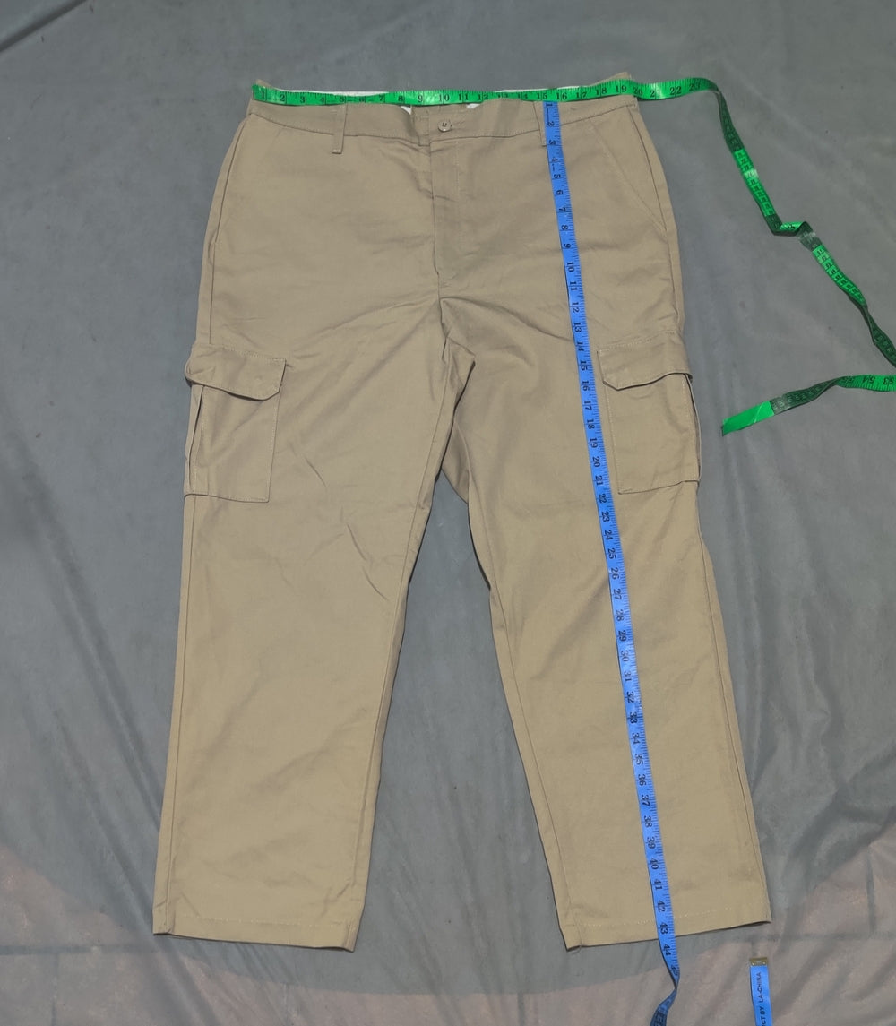Red Cap Men Cream Cotton Cargo Pant  XL