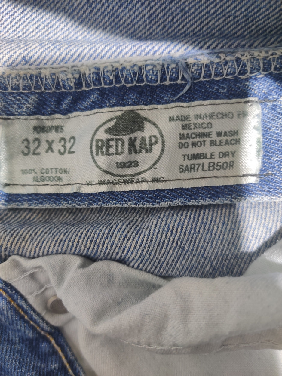 Red Cap Men Blue Denim Jeans M