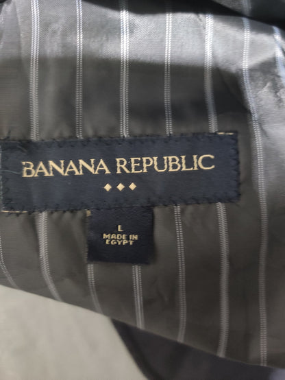Banana Republic Men Cotton Blue Vest Coat L