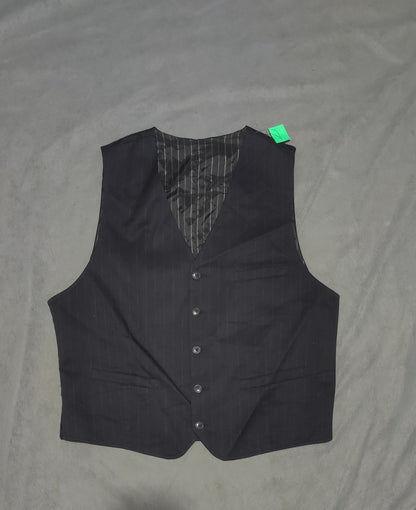 Banana Republic Men Cotton Blue Vest Coat L