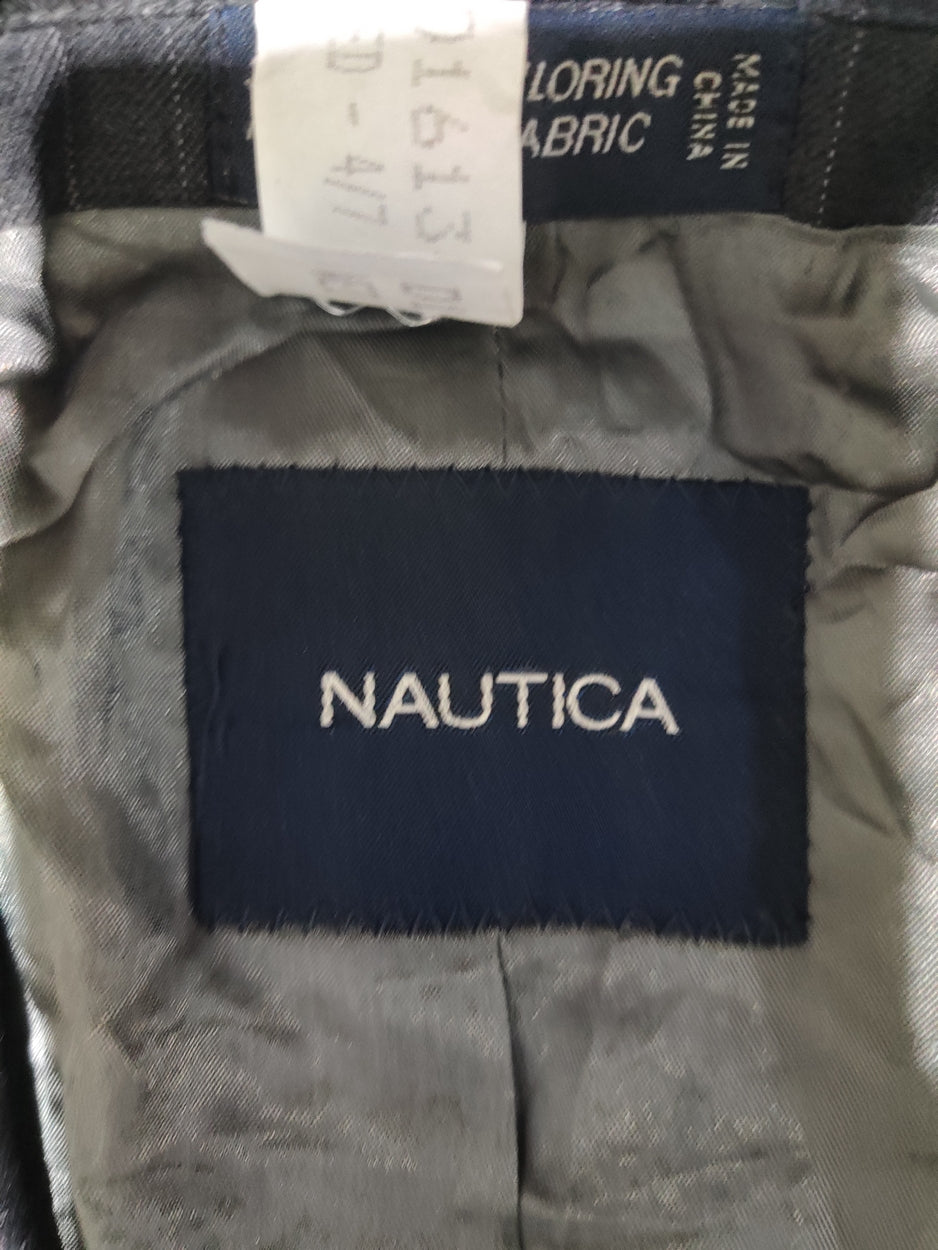 Nautica Men Cotton Gray Coat M