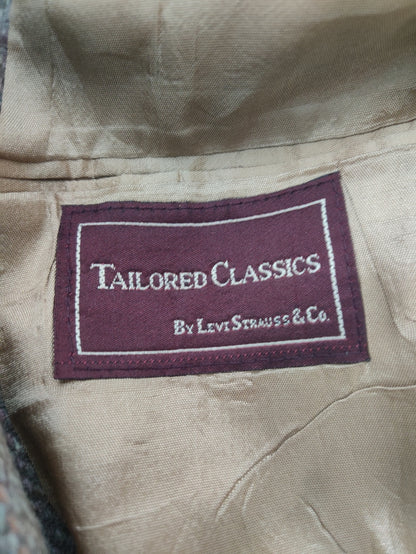 Tailored Classics Men Wool Cream Coat M