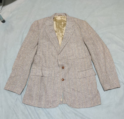 Tailored Classics Men Wool Cream Coat M