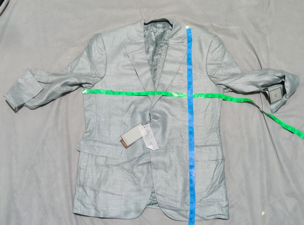 Canali Men Cotton Green Coat M