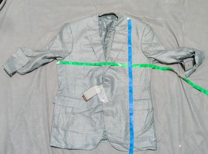 Canali Men Cotton Green Coat M