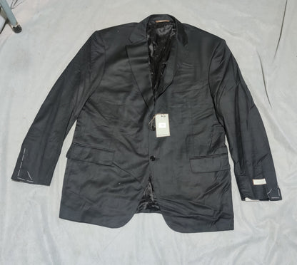 Canali Men Cotton Black Coat M