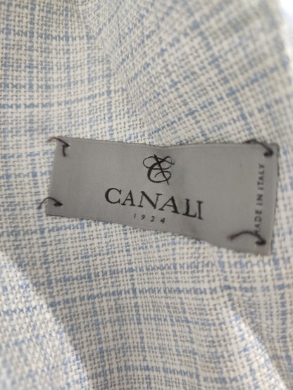 Canali Men Cotton Gray Coat M