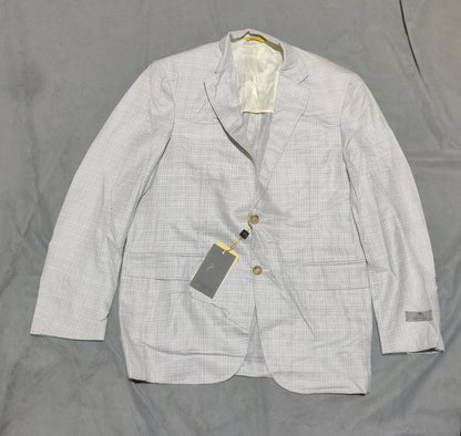 Canali Men Cotton Gray Coat M