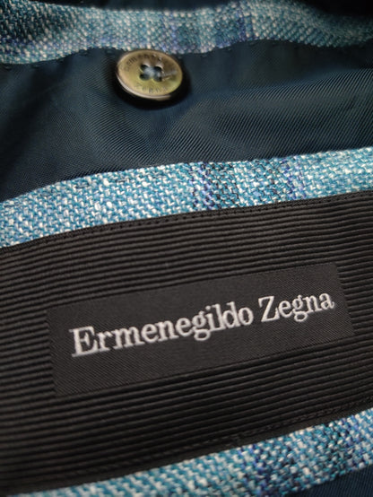 Ermenegildo Zegna Men Cotton Blue Coat M