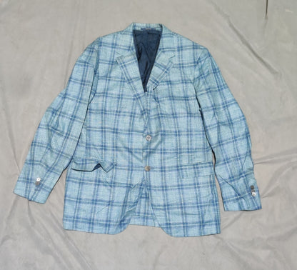 Ermenegildo Zegna Men Cotton Blue Coat M