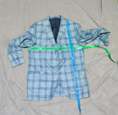 Ermenegildo Zegna Men Cotton Blue Coat M