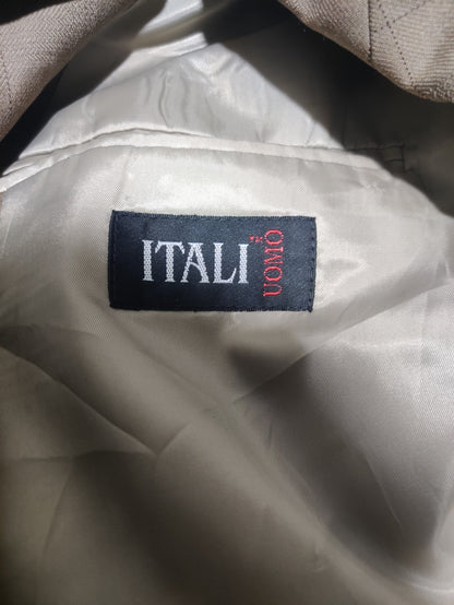 Itali Uomo Men Cotton Brown Coat M