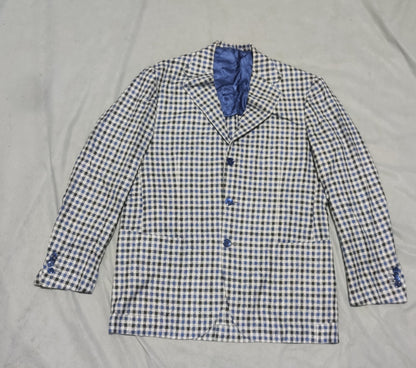 Ring Jacket Men Cotton Blue Coat M