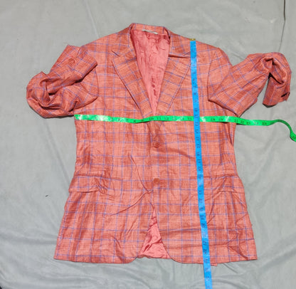 Canali Men Cotton Orange Coat M