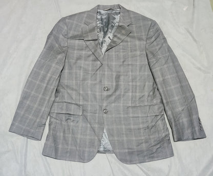 Harry Rosen Men Cotton Gray Coat M