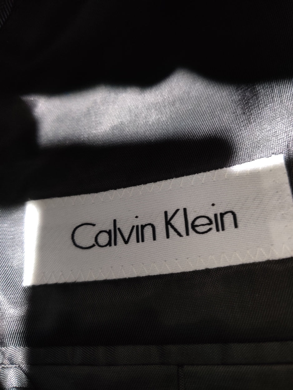Calvin Klein Men Cotton Gray Coat M