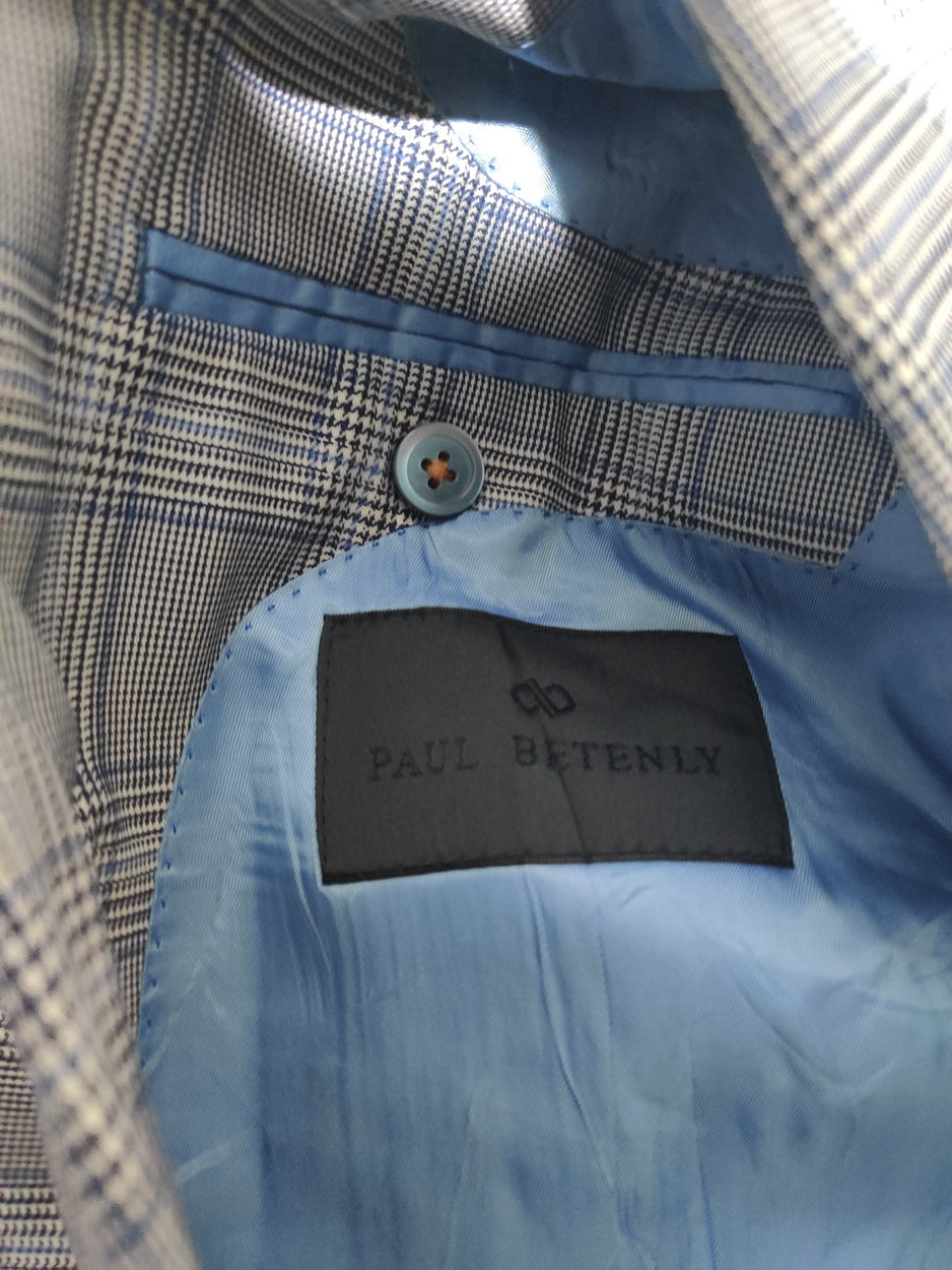 Paul Betenly Men Cotton Gray Coat M