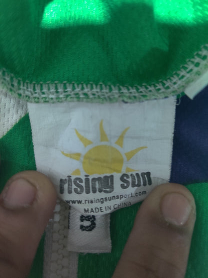Rising Sun Men Sport Green Cycling T Shirt L