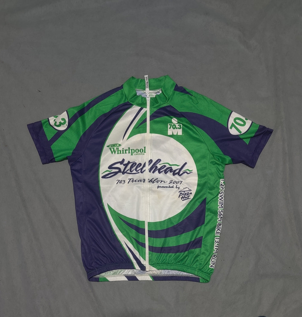 Rising Sun Men Sport Green Cycling T Shirt L