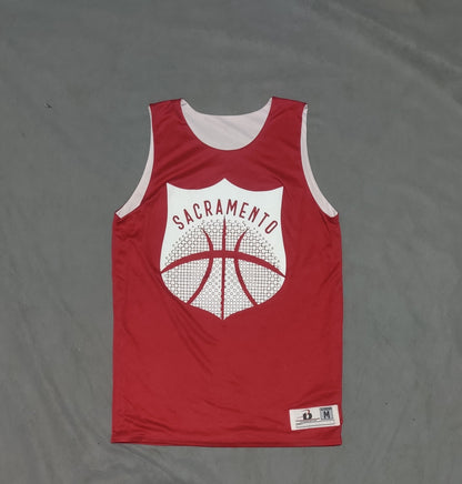 Badger Women Sport Red Vest T Shirt 2 in 1 M