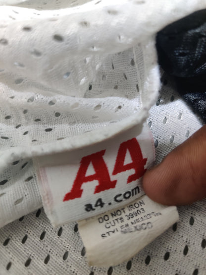 A4 Men Sport White Vest T Shirt S