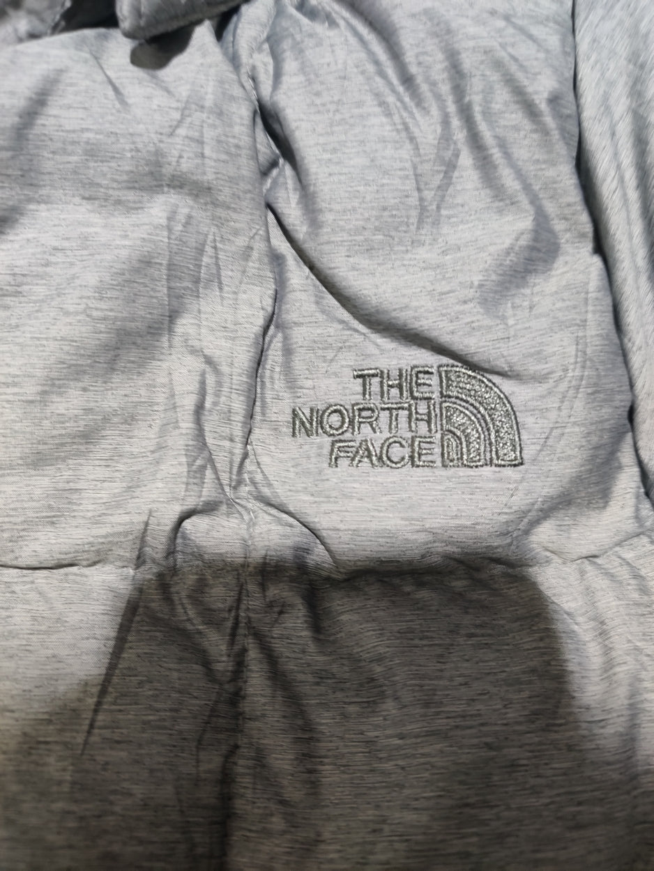 The North face 550 Fill Women Puffer Gray Hooded Coat Jacket