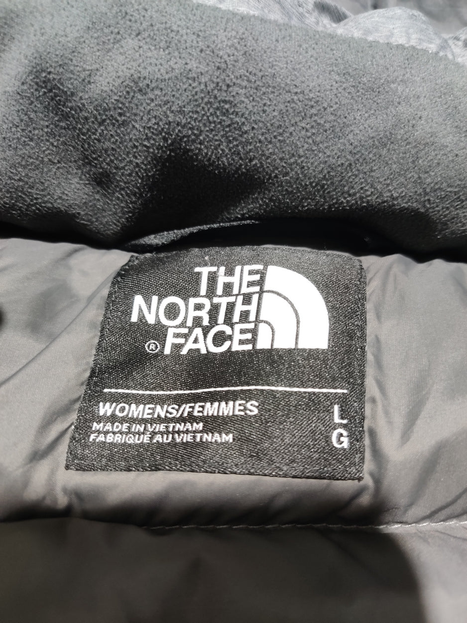The North face 550 Fill Women Puffer Gray Hooded Coat Jacket