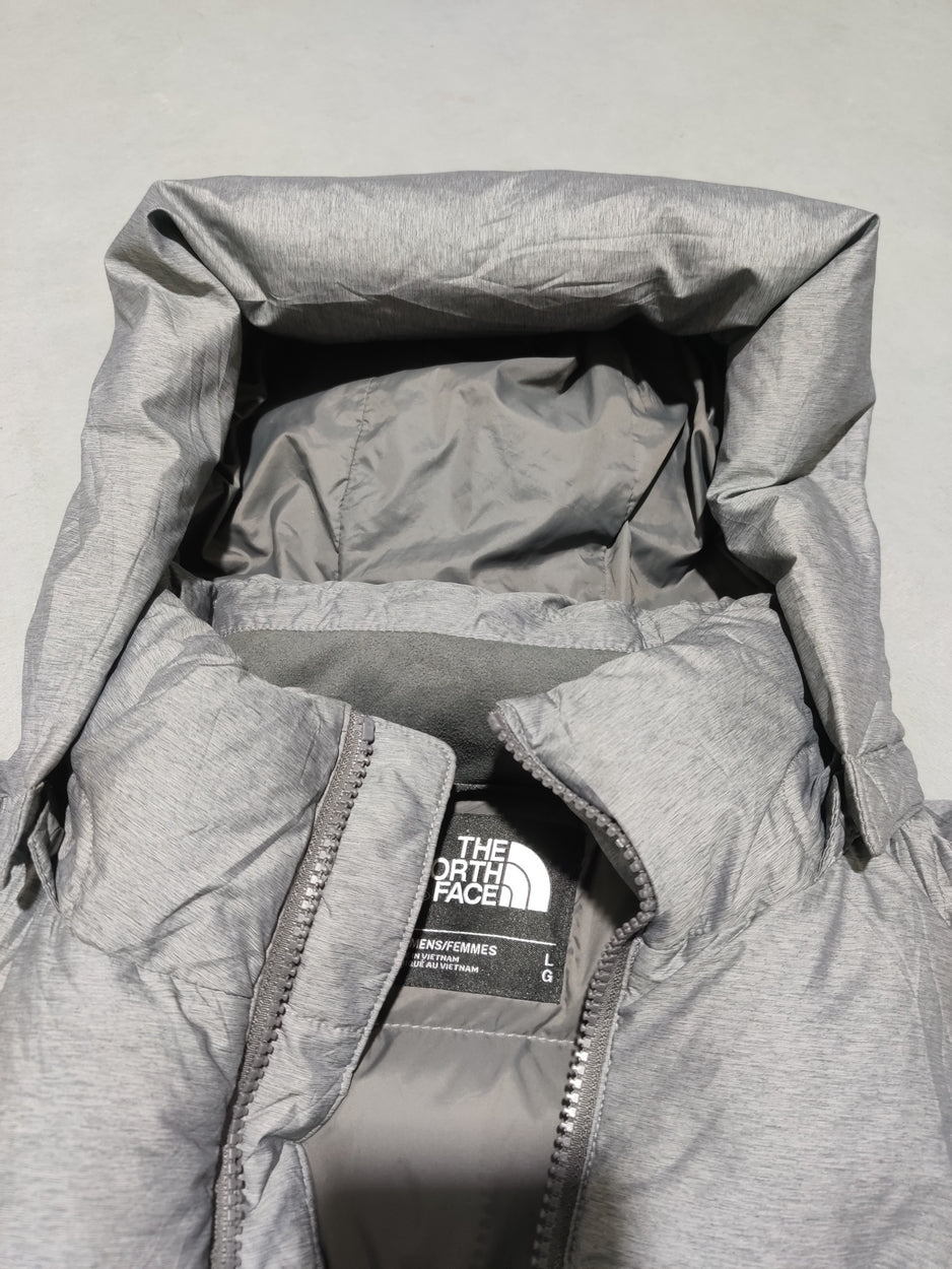 The North face 550 Fill Women Puffer Gray Hooded Coat Jacket
