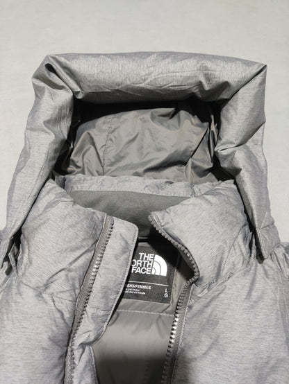 The North face 550 Fill Women Puffer Gray Hooded Coat Jacket