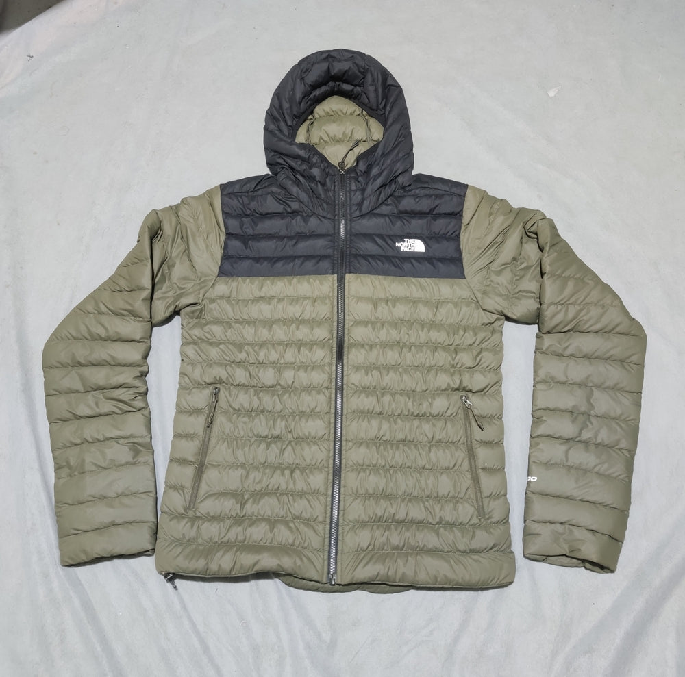 The North Face Men Hooded Puffer Green Jacket