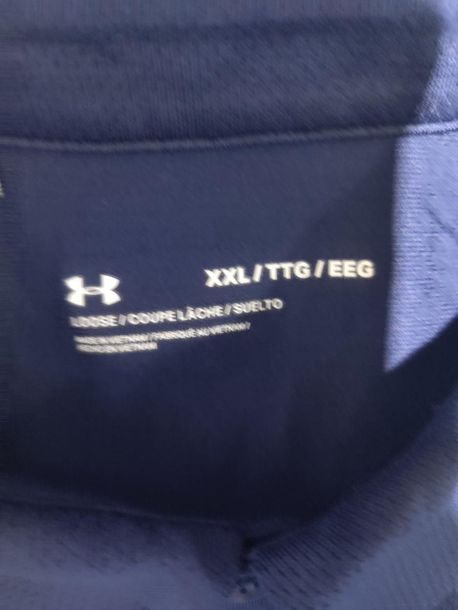 Under Armour Men Blue Sport Polo T Shirt 2XL