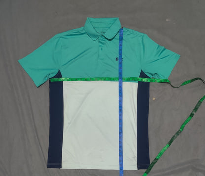 Under Armour Men Blue Sport Polo T Shirt L