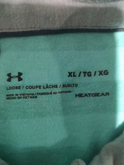 Under Armour Men Blue Cotton Polo T Shirt XL