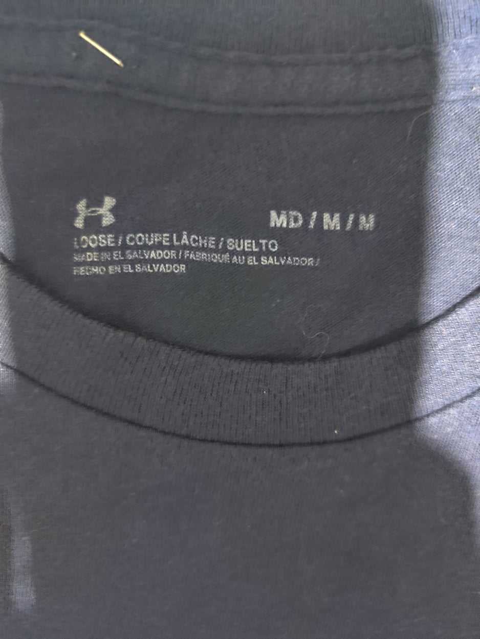 Under Armour Men Blue Cotton T Shirt M