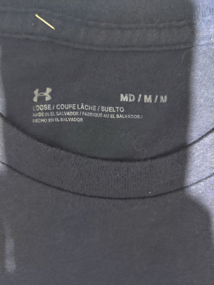 Under Armour Men Blue Cotton T Shirt M