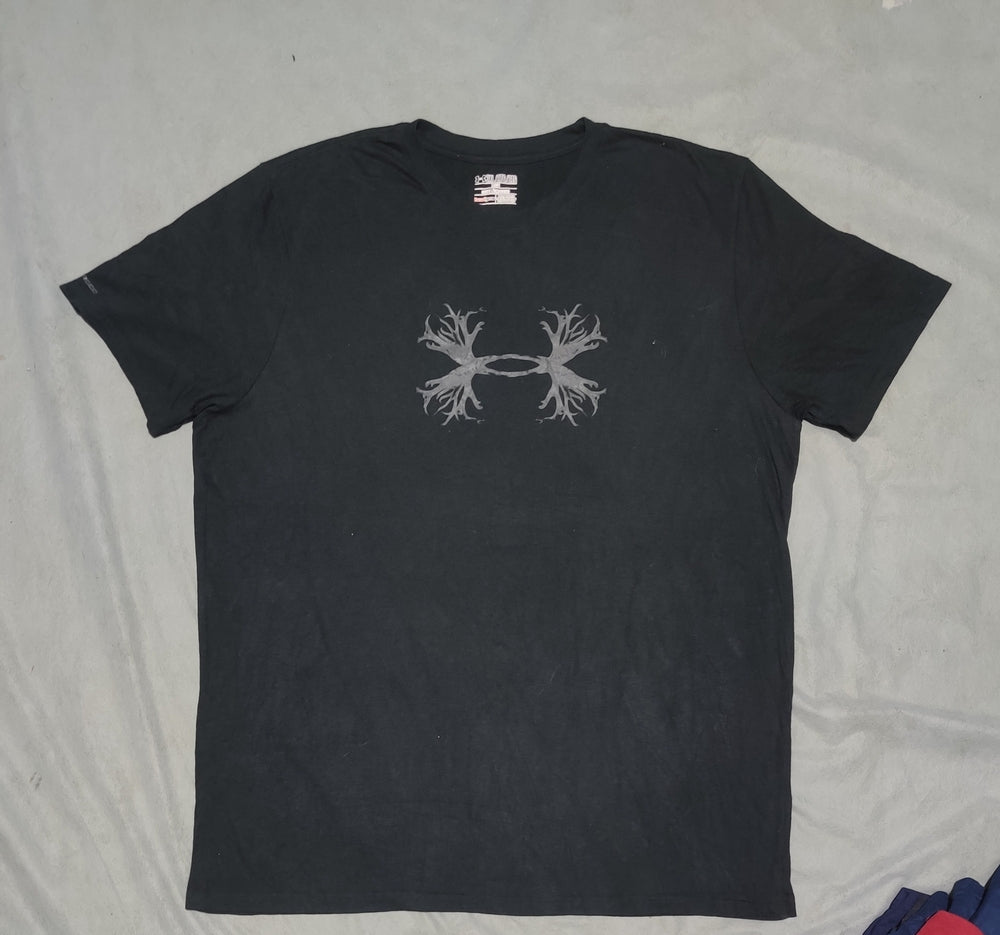 Under Armour Men Black Cotton T Shirt 2XL