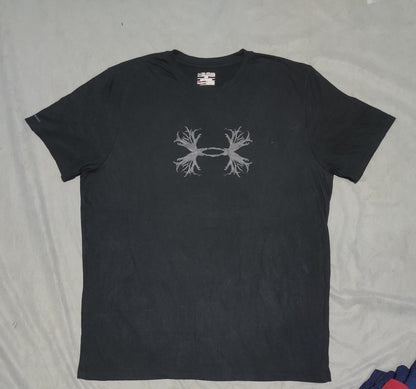 Under Armour Men Black Cotton T Shirt 2XL