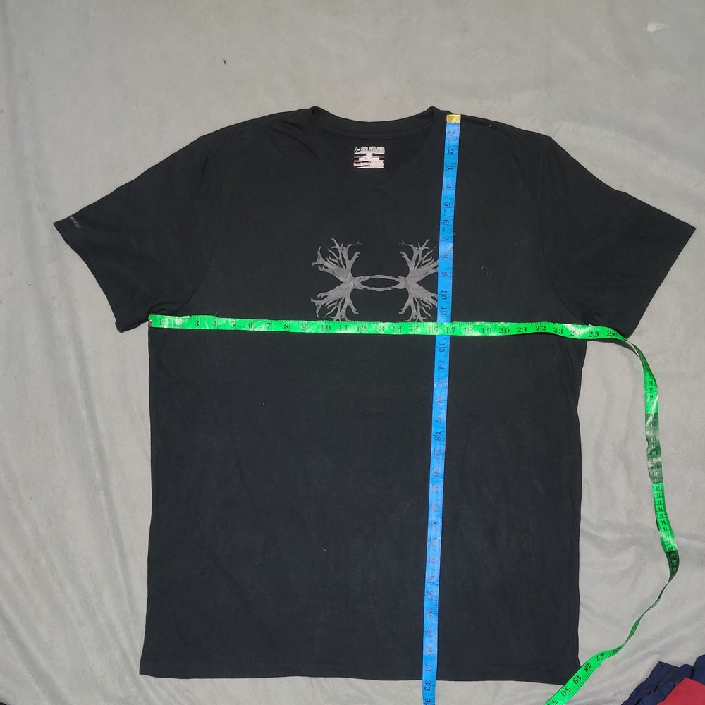 Under Armour Men Black Cotton T Shirt 2XL