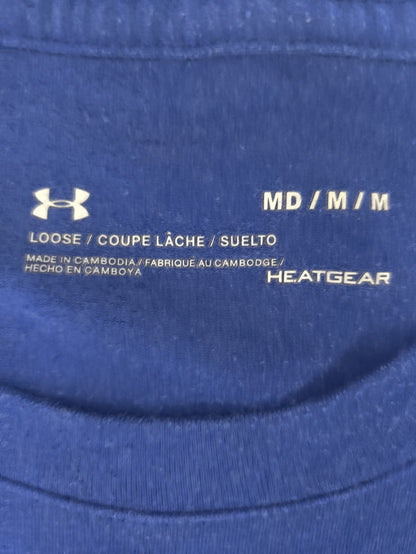 Under Armour Men Blue Cotton T Shirt M