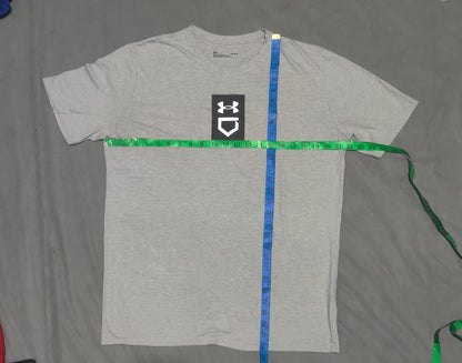 Under Armour Men Gray Cotton T Shirt L