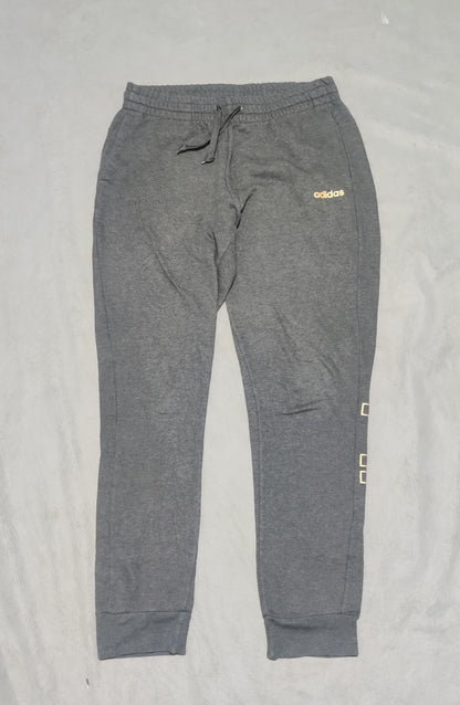 Adidas Men Cotton Gray Trouser M