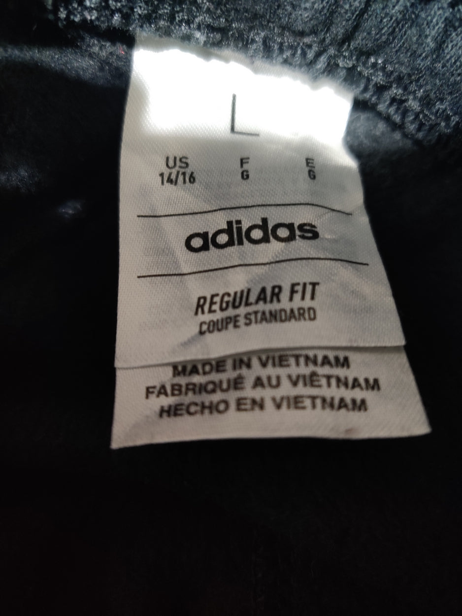 Adidas Men Cotton Black Trouser L