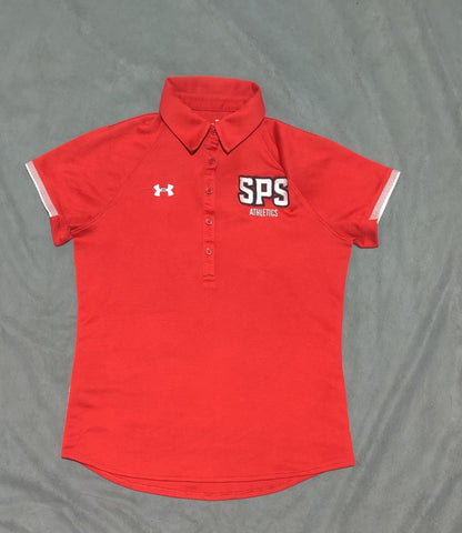 Under Armour Women Sport Red Polo T Shirt S