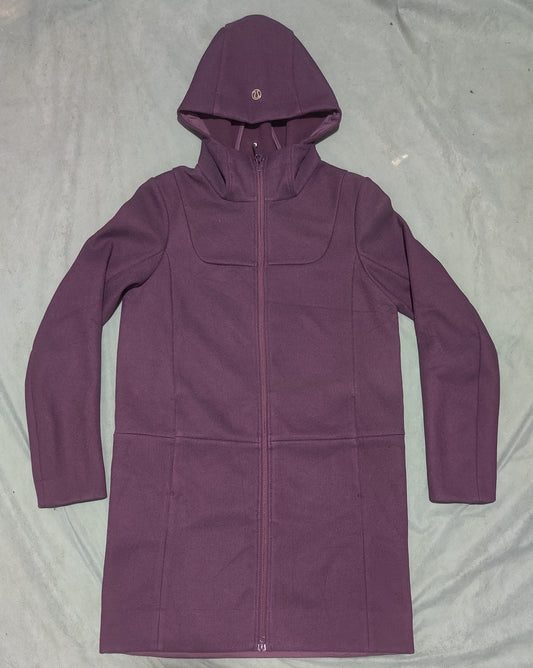 Lululemon Women Purple Hooded Coat Jacket