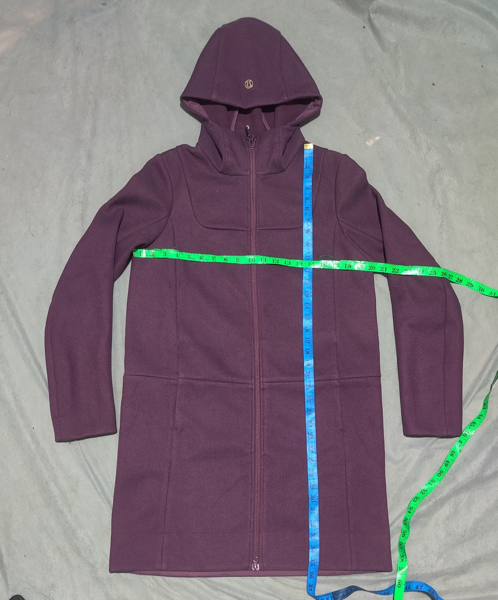 Lululemon Women Purple Hooded Coat Jacket